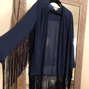 Fringe kimono